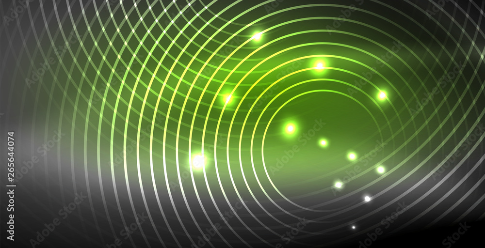 Obraz premium Glowing shiny neon colors with abstract lines, modern background