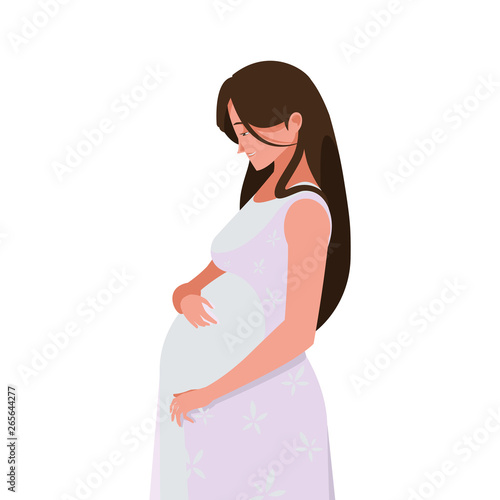 beautiful pregnancy woman character