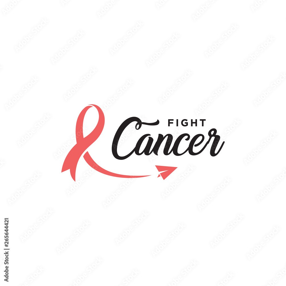 fight cancer and hiv symbol logo design Stock Vector | Adobe Stock