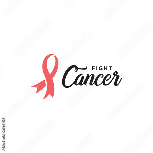 fight cancer and hiv vector logo design