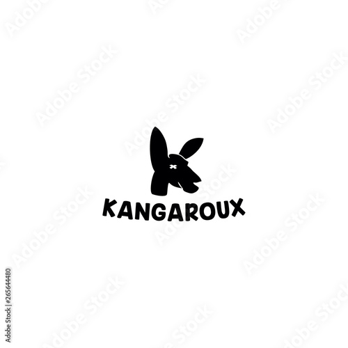kangaroo head logo design