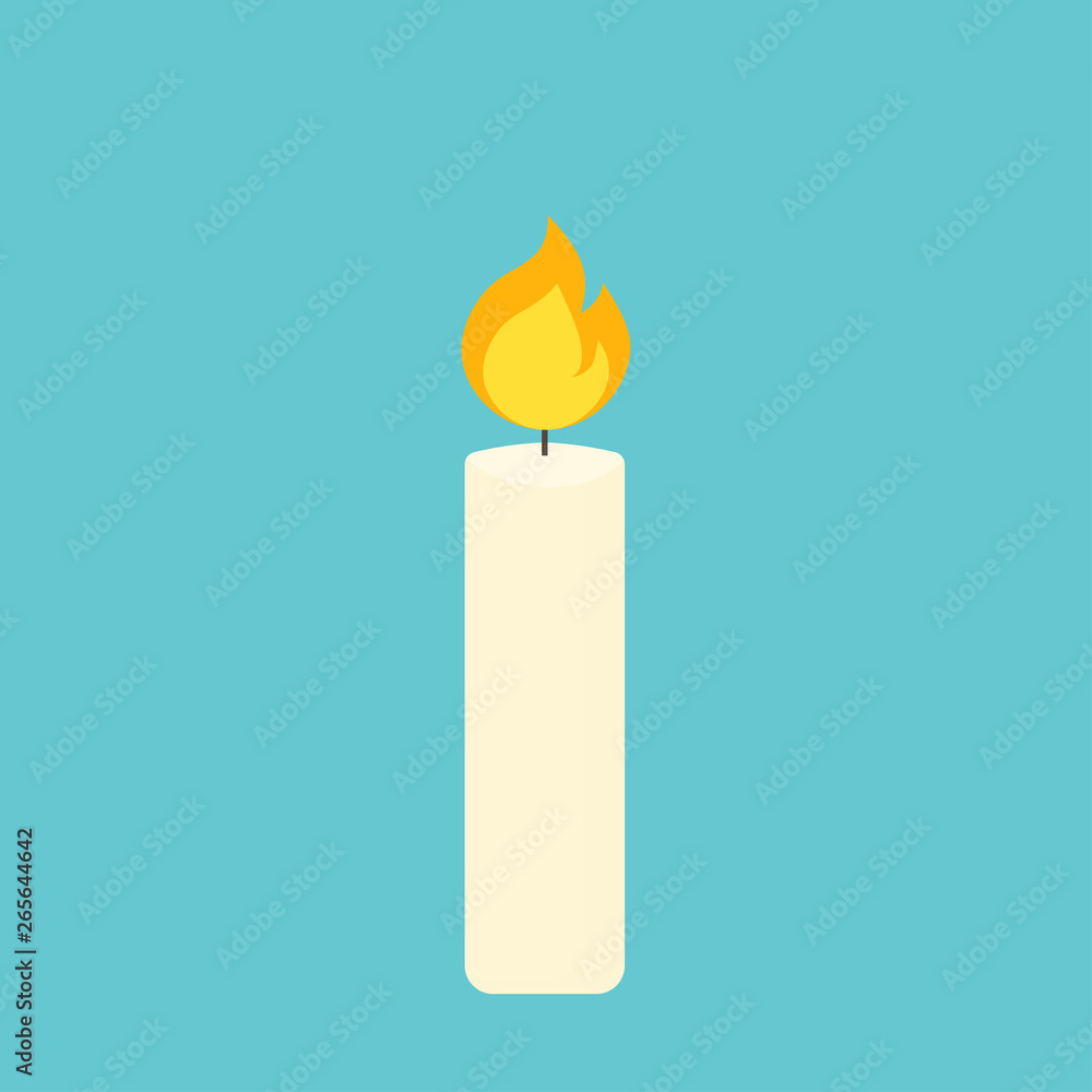 Candle icon vector illustration flat style Candle icon vector illustration flat style