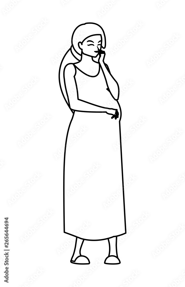 beautiful pregnancy woman character beautiful pregnancy woman character