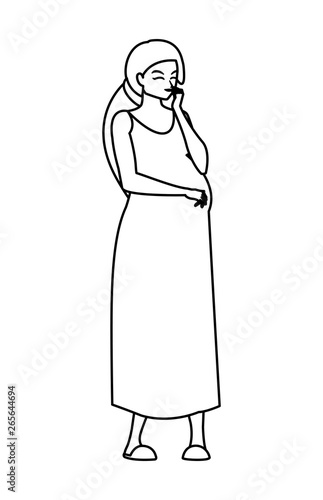 beautiful pregnancy woman character
