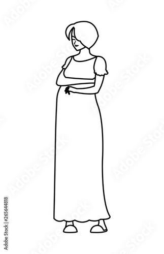 beautiful pregnancy woman character