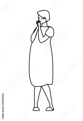 beautiful pregnancy woman character