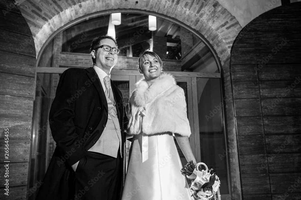 Naklejka premium Sposi in Inverno