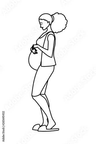 beautiful pregnancy woman character