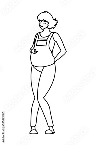 beautiful pregnancy woman character