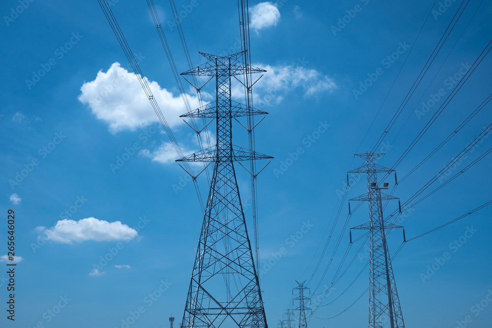 The electric pole and the sky