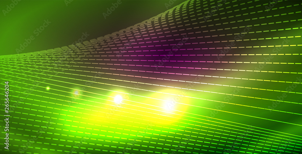 Obraz premium Shiny neon space background