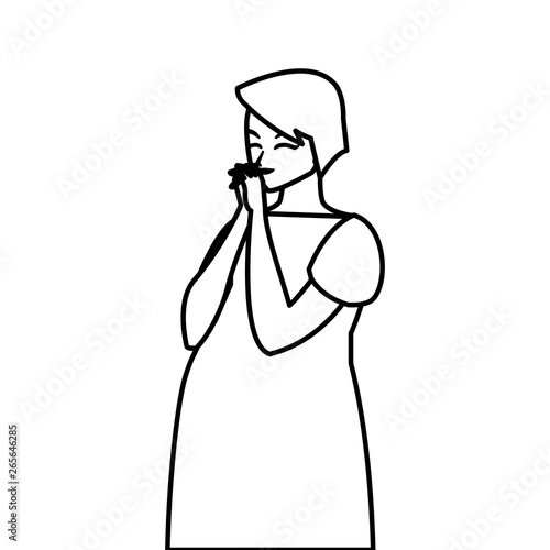 beautiful pregnancy woman character