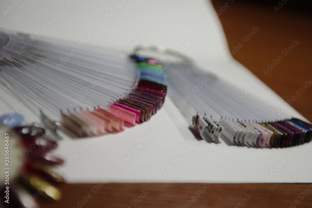 palette of varnishes in different colors and shades palette of varnishes in different colors and shades