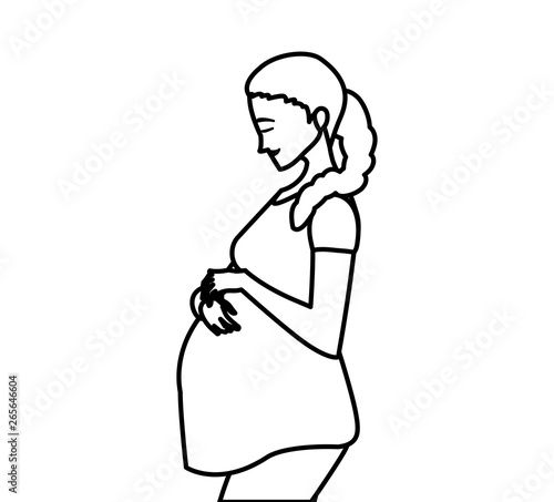 beautiful pregnancy woman character