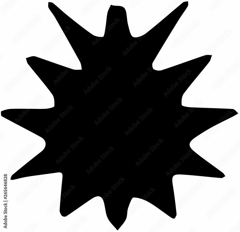 Ornate abstract black symbol on white background Ornate abstract black symbol on white background