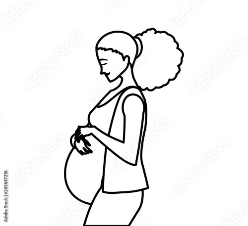 beautiful pregnancy woman character
