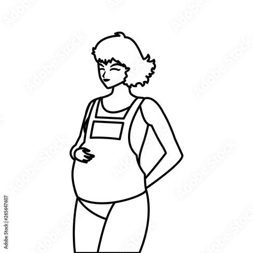 beautiful pregnancy woman character