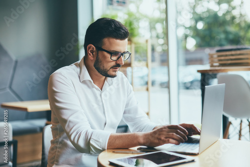Obraz na płótnie Work from home concept w salonie