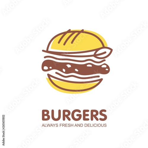 vector illustration of hamburger