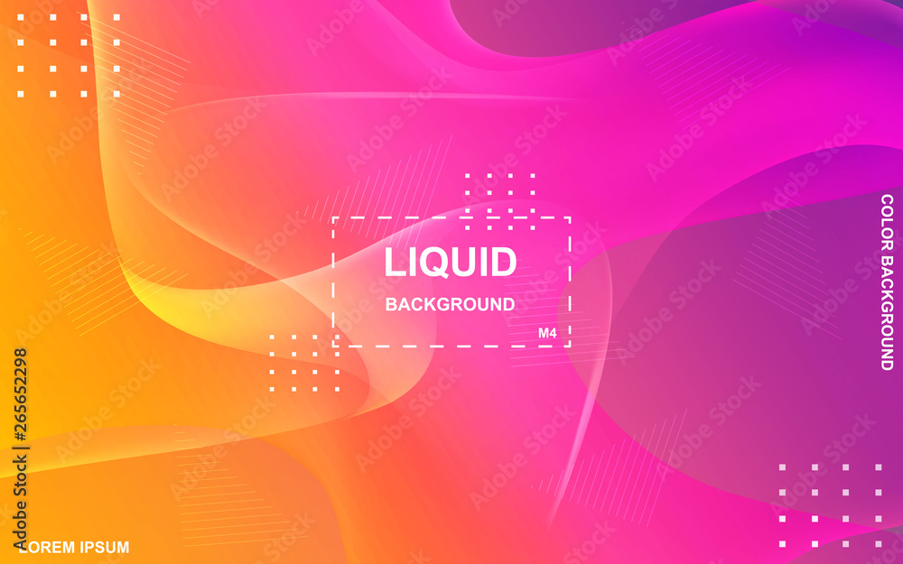 Liquid color background design. Fluid gradient shapes composition. Futuristic design posters. Eps10 vector. - Vector