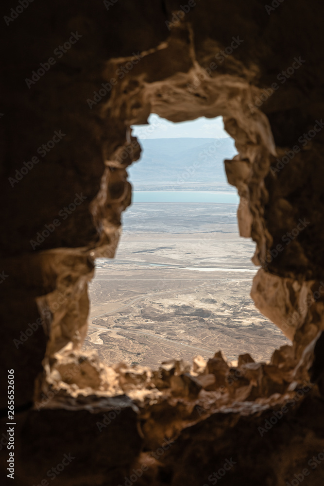 view from the rock of masada in israel