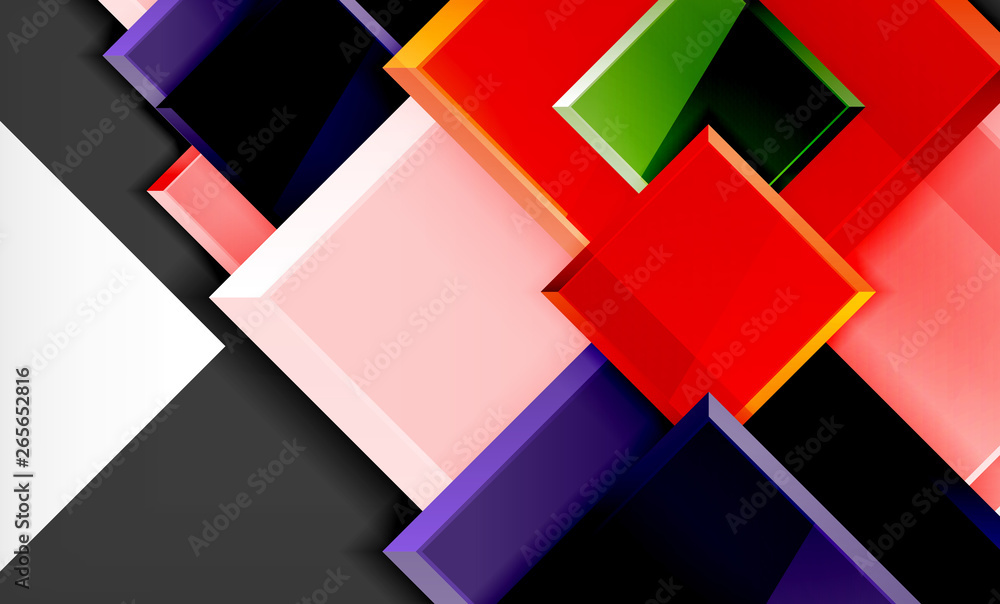 Bright colorful square shape blocks geometrical background Bright colorful square shape blocks geometrical background