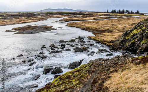 Icelandic landscape. National park Thingvellir.