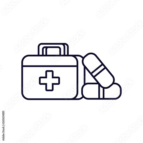 first aid kit with medicines