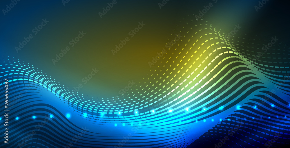 Neon wave background Neon wave background