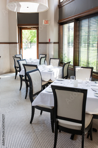 Fine Dining Restaurant with White Table Cloths