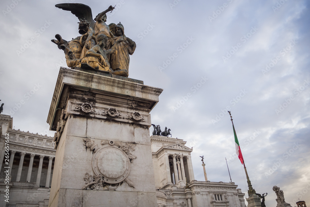 Obraz premium View of the beautiful Vittorio Emanuele II monument in Rome