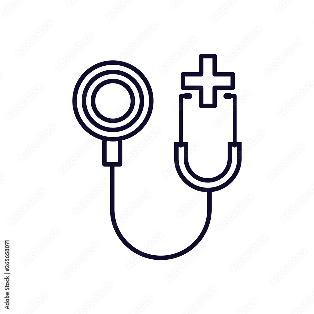 stethoscope medical tool isolated icon stethoscope medical tool isolated icon