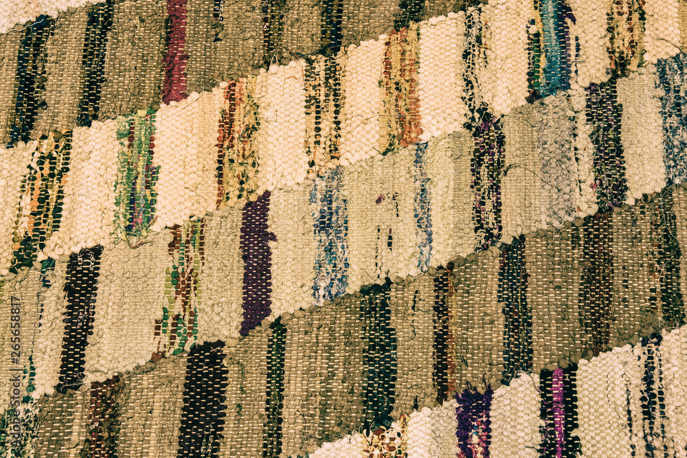 Fotografie Soft decorative rugs in a store