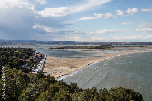 Vue de La Franqui depuis la falaise de Leucate photo