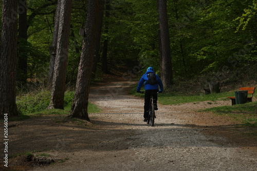 Biker am Donoperteich im Teutoburger Wald