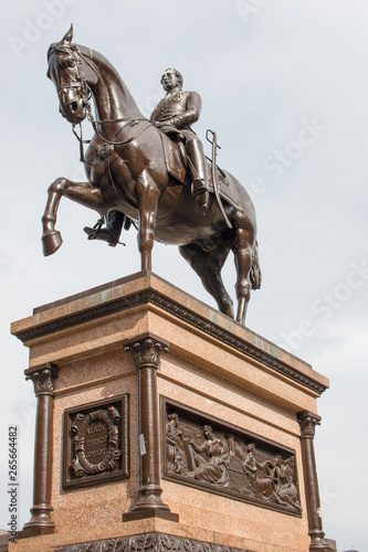 Equestrian statue of Prince consort Prince Albert George Square Glasgow Scotland photo