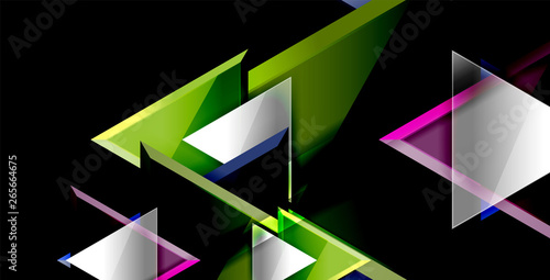 Dynamic triangle composition abstract background