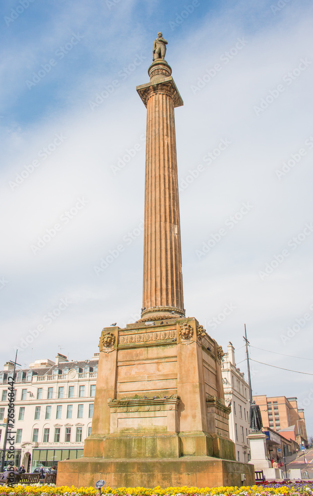 Sir Walter Scott Memorial Column George Square Glasgow Scotland