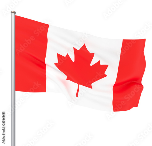 Waving Canada flag. 3d illustration for your design. – Illustration