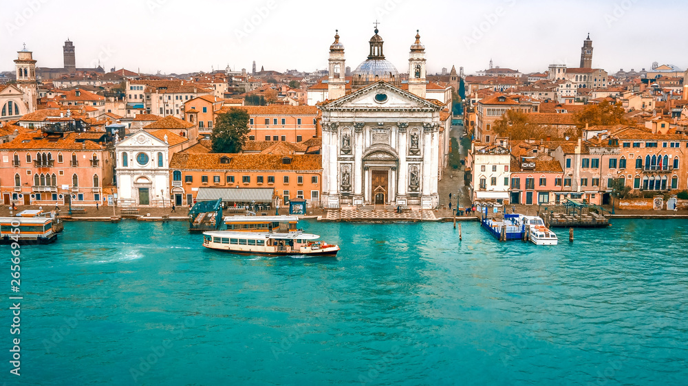 Venice, Italy Church of Santa Maria Assunta or I Gesuiti on island in the Venetian Lagoon