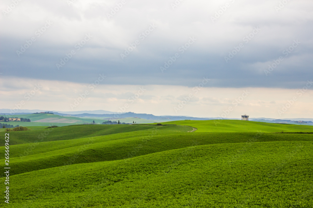 Crete Senesi rolling hills at sunset in Tuscany Crete Senesi rolling hills at sunset in Tuscany