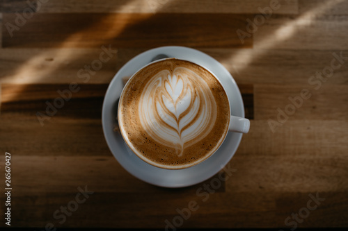 latte art in mug