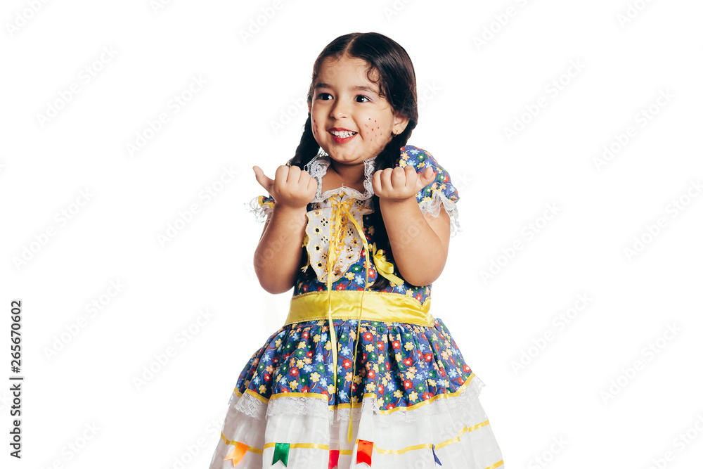 Brazilian girl wearing typical clothes for the Festa Junina - June festival Brazilian girl wearing typical clothes for the Festa Junina - June festival