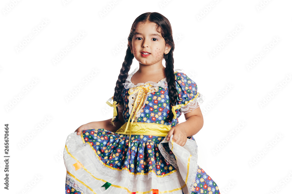 Brazilian girl wearing typical clothes for the Festa Junina - June festival Brazilian girl wearing typical clothes for the Festa Junina - June festival