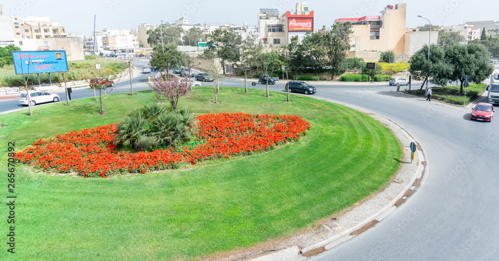 Obraz premium Flowers arrangement and roundabouts