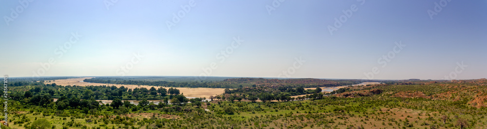 meandering limpopo river valley panorama