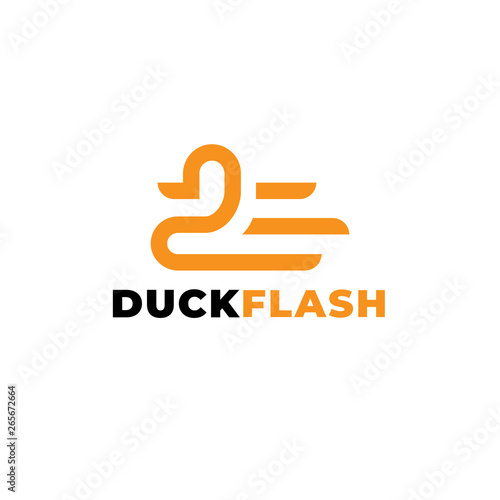 Duck Flash Conceptual Logo