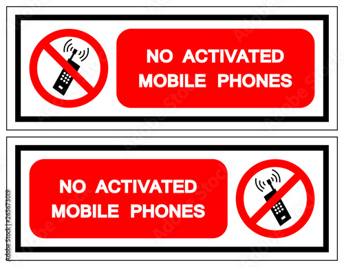 No Activated Mobile Phones Symbol Sign, Vector Illustration, Isolate On White Background Label. EPS10
