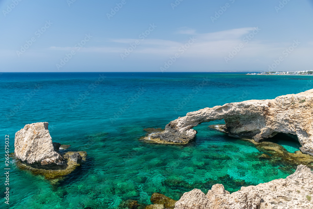 One of the most popular attractions is the Lovers' Bridge. Cyprus, Ayia Napa.