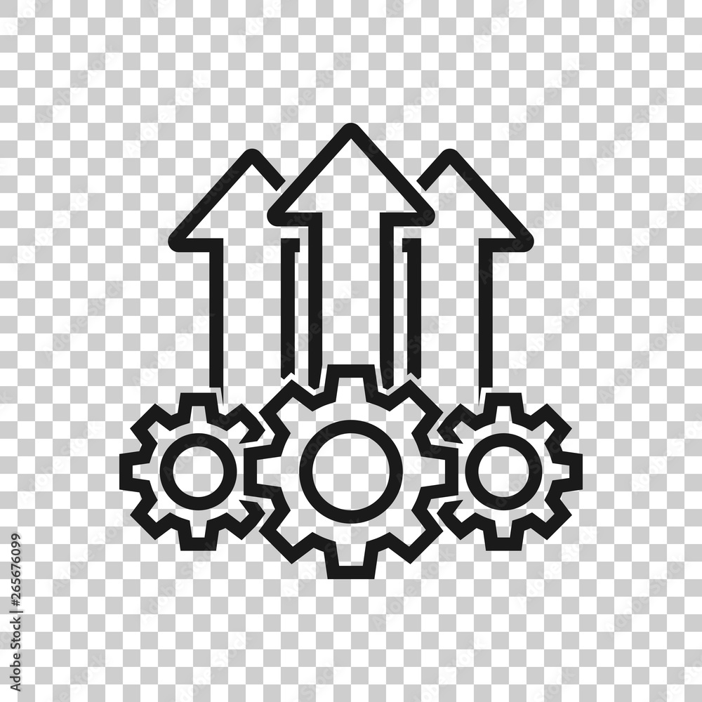 Operation project icon in transparent style. Gear process vector illustration on isolated background. Technology produce business concept. Operation project icon in transparent style. Gear process vector illustration on isolated background. Technology produce business concept.